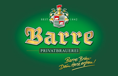 Entwicklung eines Logos für die Privatbrauerei Ernst Barre in Lübbecke - grün/gold die Farben | Handmade Interactive Werbeagentur mit Design und Umsetzung