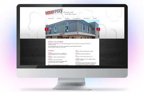 Hobby Play, neuer, markanter Webauftritt mit vielen Informationen | Handmade Interactive Werbeagentur  Design und Entwicklung